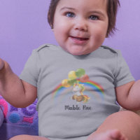 Baby Eenhoorn met Ballon Regenboog Naam