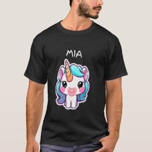 Baby Eenhoorn met Roze Fopspeen Gepersonaliseerd v T-shirt