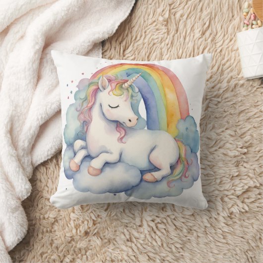 Baby Eenhoorn Rainbow Cloud Kussen (Deken)