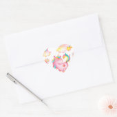Baby Eenhoorn speeltuin uniek cadeau Hart Sticker (Envelop)