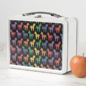 Baby Eenhoorns Veelkleurige op Black Metal Lunchbo (In situ)