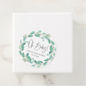 Baby Eenvoudige eucalyptus verlaat Baby shower Bedankjes Labels (In situ)