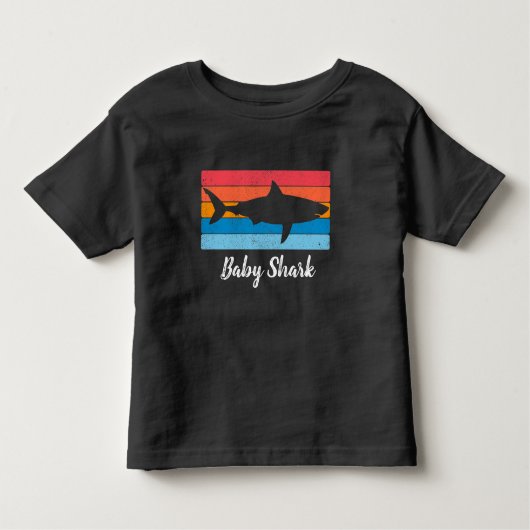 Baby Eenvoudige haaienvanger  Retro Kinder Shirts (Voorkant)