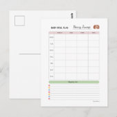 Baby Eerste 100 voedingsmiddelen - Baby Meal Plan  Briefkaart (Voorkant / Achterkant)