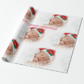 BABY EERSTE CHRISTMAS WRAPPINGPAPIER CADEAUPAPIER (Uitgerold)
