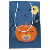 Baby Eerste Halloween fopspeen pompoen Medium Cadeauzakje (Voorkant)