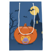 Baby Eerste Halloween fopspeen pompoen Medium Cadeauzakje (Achterkant)
