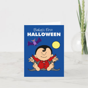 Baby eerste Halloween meisje Cartoon heks Feestdagen Kaart