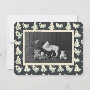 Baby Eerste Halloween Spooky Baby Foto Feestdagenkaart