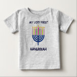 Baby eerste Hanukkah-serie<br><div class="desc">Gemakkelijk om tekst te veranderen! Klik op de knop "Aanpassen" voor meer kleuren en lettertypen.</div>