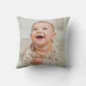 Baby Eerste jaar 12 maanden fotocollage Modern Kussen (Achterkant)