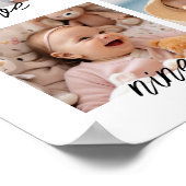 Baby Eerste jaar Fotocollage Custom Poster (Hoek)