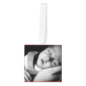 Baby Eerste Kerst 5 Foto's Rode Naam Verjaardag Decoratie (Voorkant)