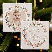 Baby Eerste Kerst Celestial Sterren Maanfoto Keramisch Ornament