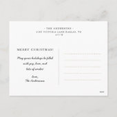 Baby Eerste Kerst Elegant & Botanisch Feestdagenkaart (Achterkant)