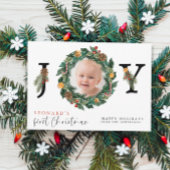 Baby Eerste Kerst Elegant & Botanisch Feestdagenkaart