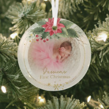 Baby Eerste Kerst Foto Aandenken