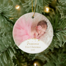 Baby Eerste Kerst Foto Aandenken