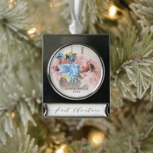 Baby eerste kerst foto-aandenken