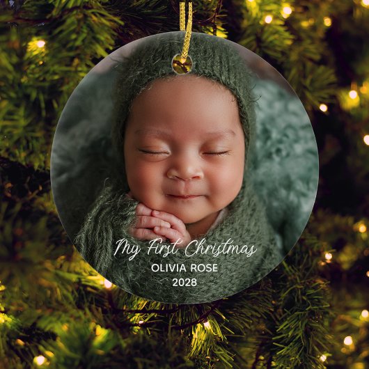 Baby Eerste Kerst Foto Keramisch Ornament