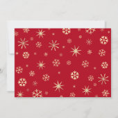 Baby Eerste Kerst Foto Script Gouden Sneeuwvlok Feestdagenkaart (Achterkant)