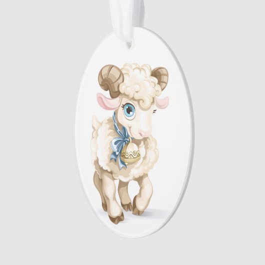 Baby - Eerste kerst - Lam Ornament (voorkant)