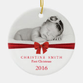 Baby Eerste Kerst ornament aanpasbaar (Voorkant)