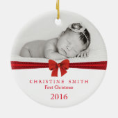 Baby Eerste Kerst ornament aanpasbaar (Achterkant)