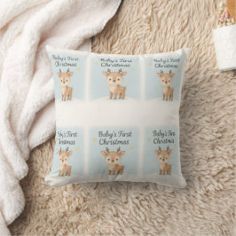 Baby eerste kerst rendier knuffel nursery vakantie kussen