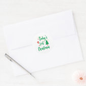 Baby eerste kerst ronde sticker (Envelop)