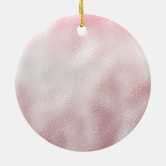 Baby eerste Kerst roos blush glitter druppels Keramisch Ornament (Achterkant)
