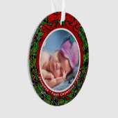 Baby eerste kerst schattige foto Ornament (voorkant)