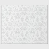 Baby Eerste Kerst Schattige Koala Illustratie Cadeaupapier (Vlak)