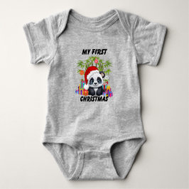 Baby Eerste Kerst Schattigee Panda Beer Bodysuit