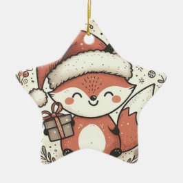 Baby Eerste kerst Schattigee vos Keramisch Ornament