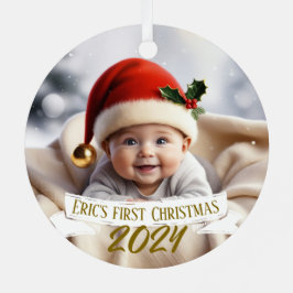 Baby Eerste kerst Schattigee vos Metalen Ornament