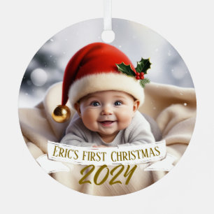 Baby Eerste kerst Schattigee vos Metalen Ornament