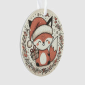 Baby Eerste kerst Schattigee vos Ornament (voorkant)