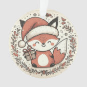 Baby Eerste kerst Schattigee vos Ornament (voorkant)