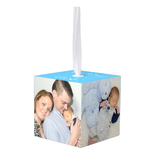 Baby Eerste Kerst Vijf foto's Keepsake Decoratie (Achter hoekig)