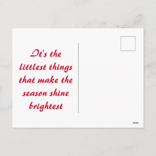 Baby eerste kerstbericht feestdagenkaart (Achterkant)