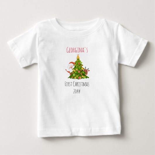 Baby eerste kerstboom - Aangepaste kerstman (Voorkant)