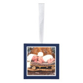 Baby eerste kerstbosdieren Blauwe foto Decoratie (Rechts)