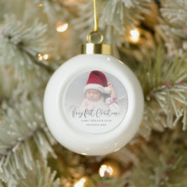 Baby Eerste kerstcadeaufotobedekking Keramische Bal Ornament