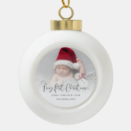 Baby Eerste kerstcadeaufotobedekking Keramische Bal Ornament