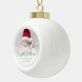 Baby Eerste kerstcadeaufotobedekking Keramische Bal Ornament (Rechts)