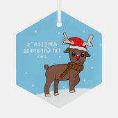 Baby eerste kerstcadeautje met sneeuw glas ornament (Achterkant)