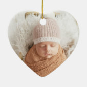 Baby Eerste Kerstdag 2024 Gepersonaliseerde Sage F Keramisch Ornament (Achterkant)