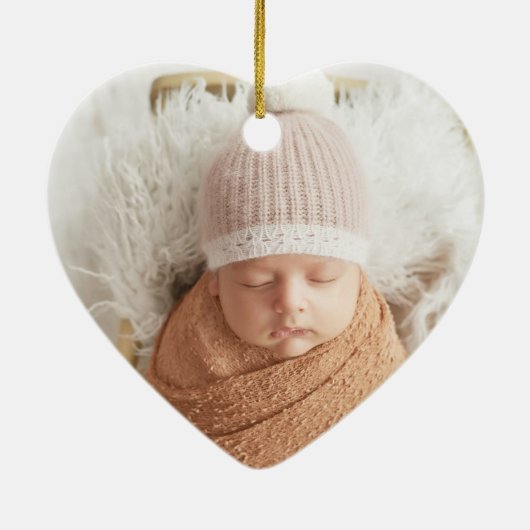 Baby Eerste Kerstdag 2024 Gepersonaliseerde Sage F Keramisch Ornament (Achterkant)