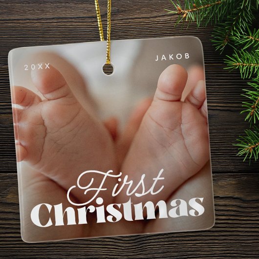 Baby eerste kerstfeest Elegant Moderne Aangepaste  Keramisch Ornament